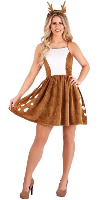 FUN0848 Ai Women's Dazzling Deer Costume Dress