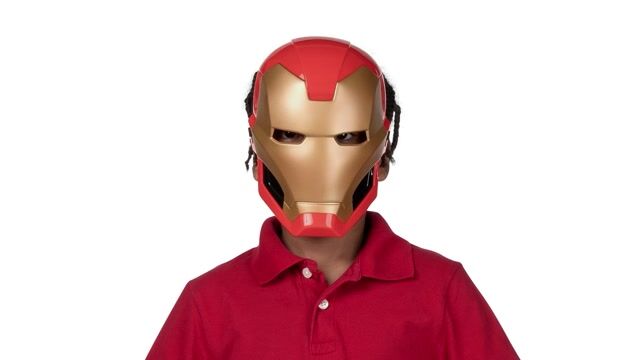 JWC1165 Ironman Child Half Mask 360 GIF Rotation