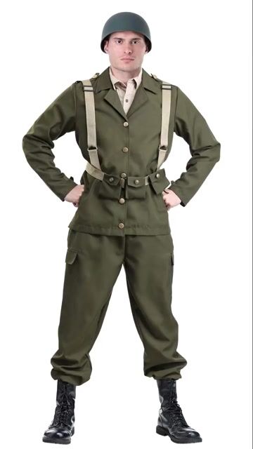FUN0185AD Ai FUN0185AD Mens Deluxe WW2 Soldier